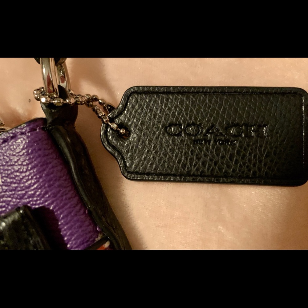 Purple Flowered Cute Crossbody Coach Bag - Picture 5 of 8